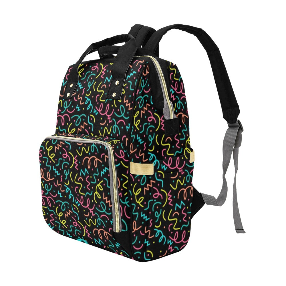 Squiggle Time - Multi-Function Backpack Multifunction Backpack