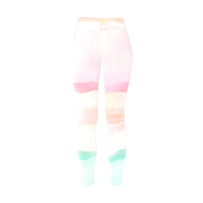 Pastel Stripes - Women's Plus Size High Waist Leggings Women's Plus Size High Waist Leggings