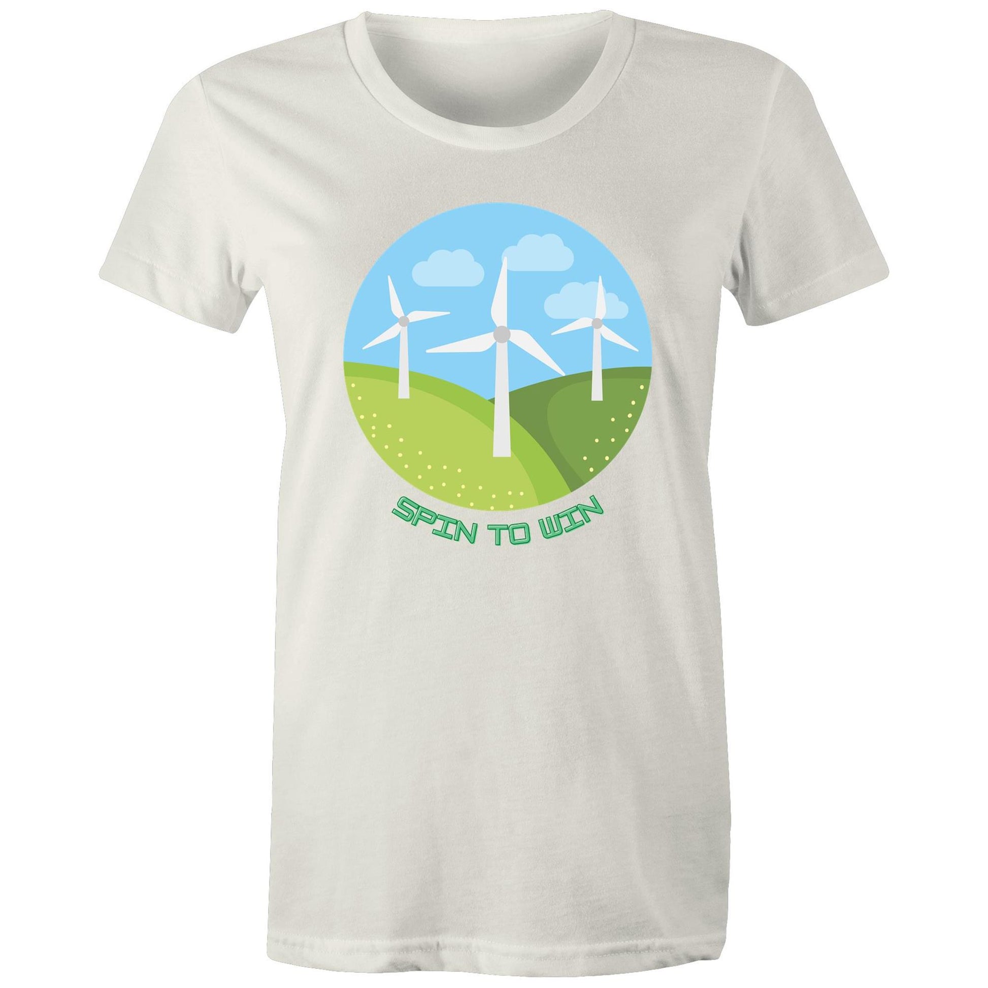 Spin To Win - Womens T-shirt Natural Womens T-shirt Environment Womens