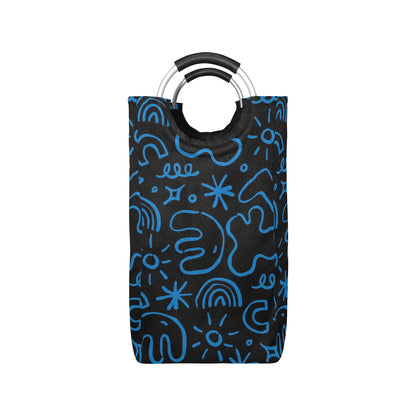 Blue Squiggle - Square Laundry Bag Square Laundry Bag Printed Offshore