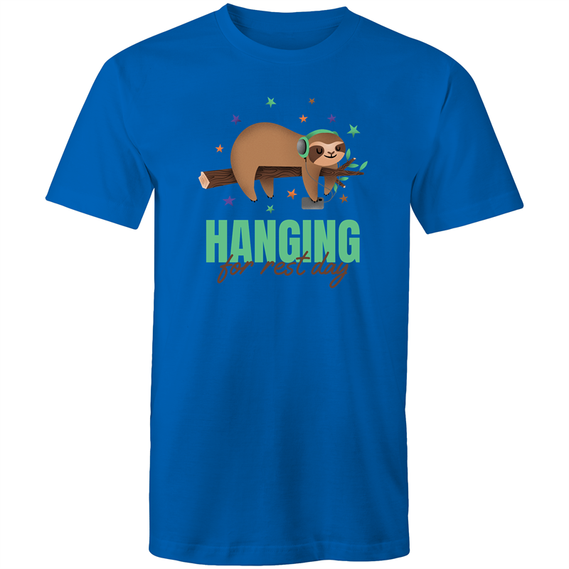 Hanging For Rest Day - Short Sleeve T-shirt Bright Royal Fitness T-shirt Fitness Mens Womens