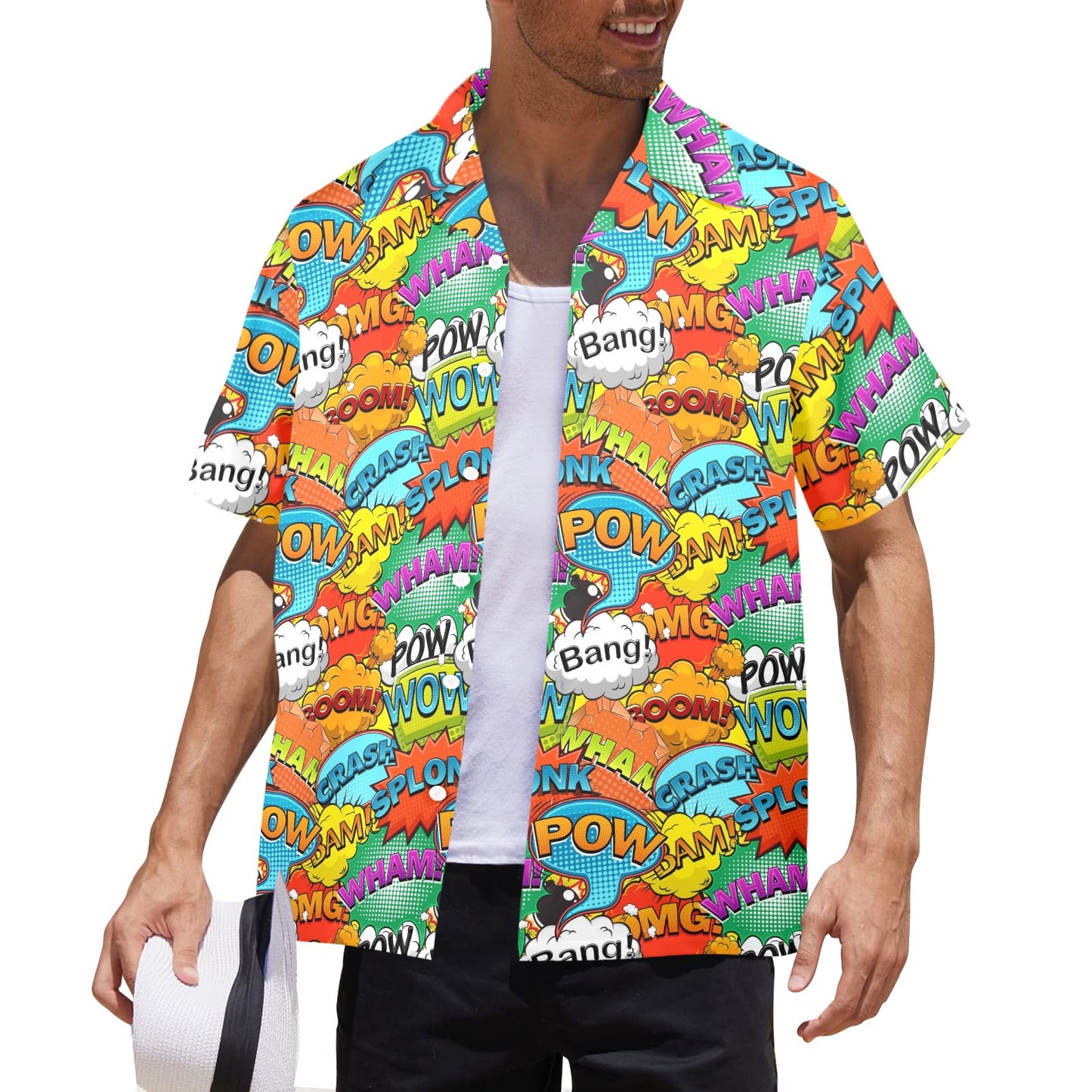 Comic Book 2 - Mens Hawaiian Shirt Mens Hawaiian Shirt