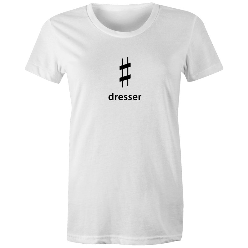 Sharp Dresser - Women's T-shirt White Womens T-shirt Music Womens