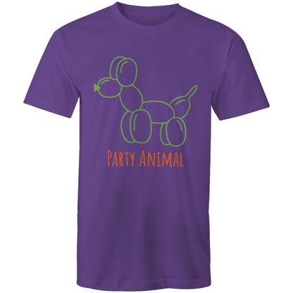 Party Animal - Mens T-Shirt Purple Mens T-shirt animal Funny Mens