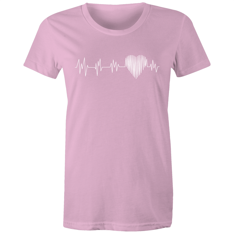 Heartbeat - Women's T-shirt Pink Womens T-shirt Womens
