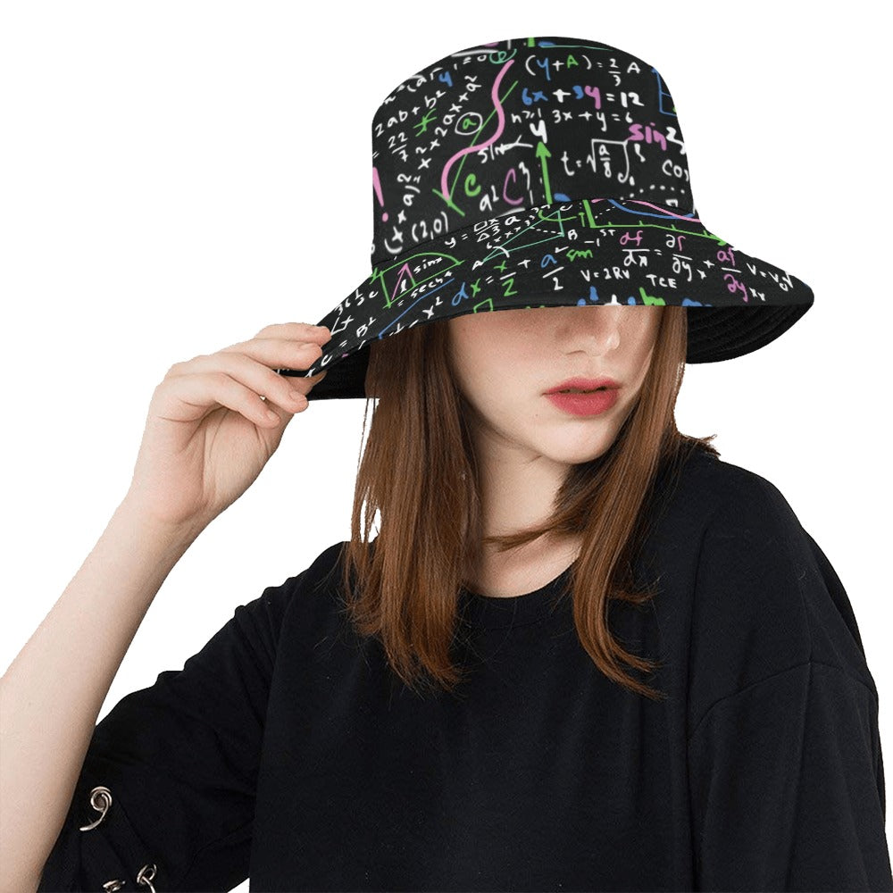 Equations In Green And Pink - Bucket Hat Bucket Hat for Women Maths Printed Offshore Science