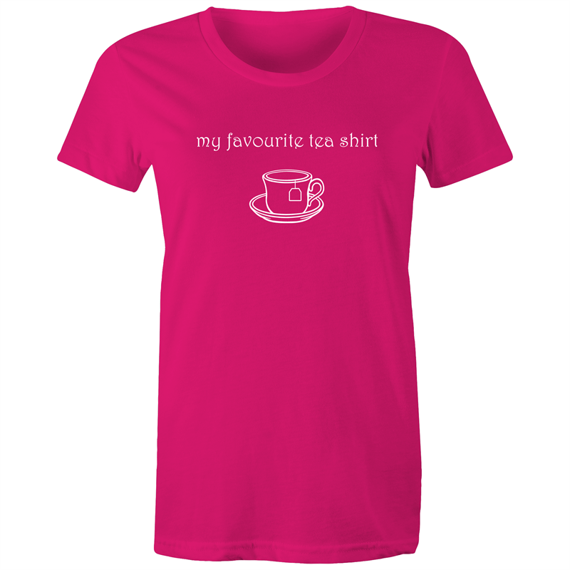 My Favourite Tea Shirt - Women's T-shirt Fuchsia Womens T-shirt Tea Womens