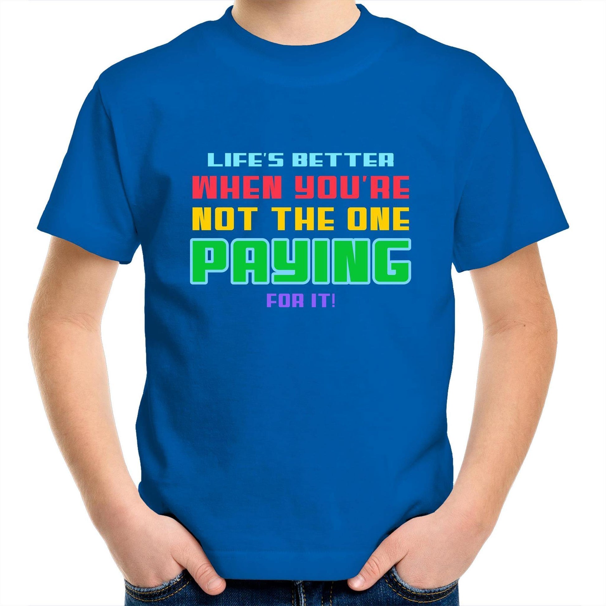 Life's Better - Kids Youth Crew T-Shirt Bright Royal Kids Youth T-shirt