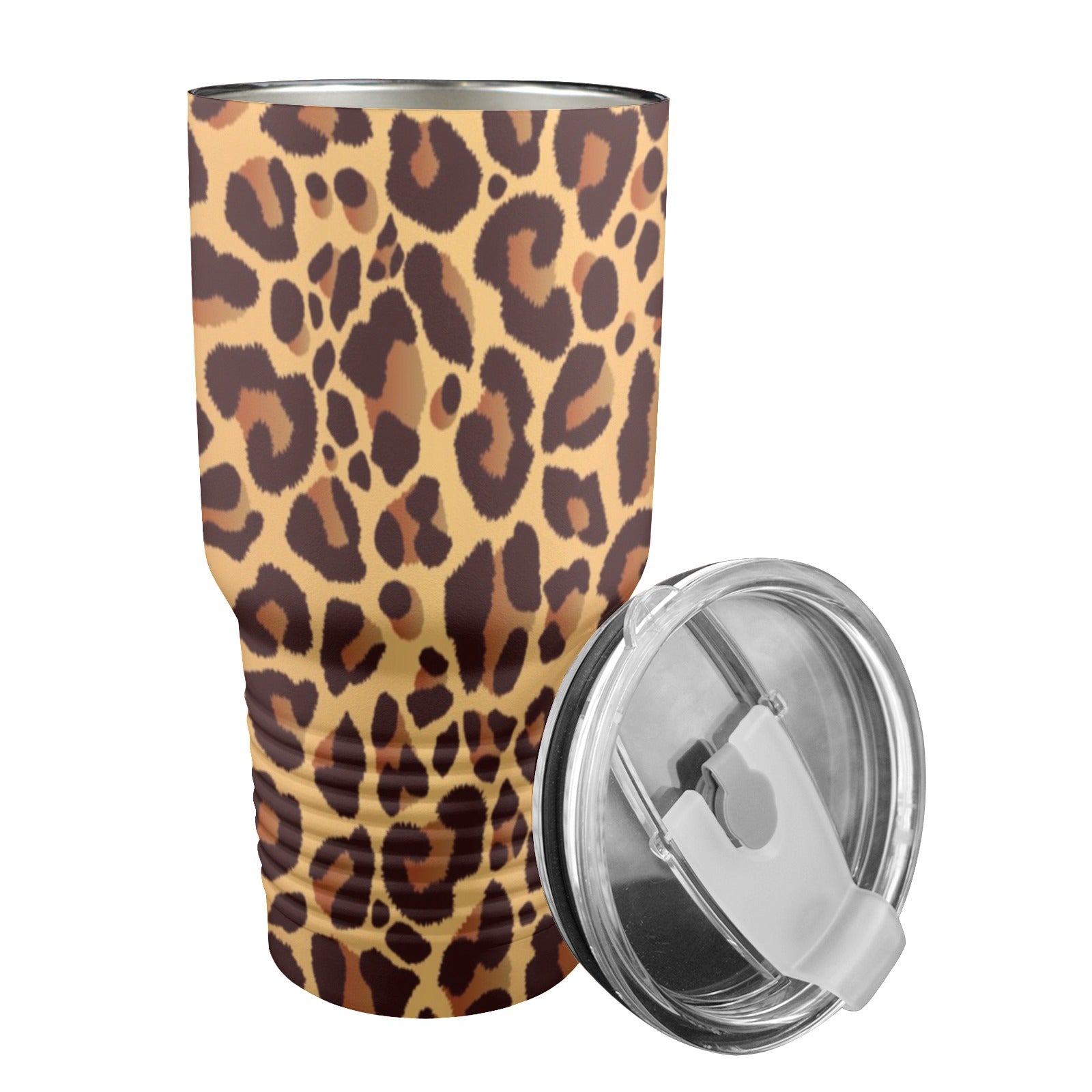 Leopard Print - 30oz Insulated Stainless Steel Mobile Tumbler 30oz Insulated Stainless Steel Mobile Tumbler animal