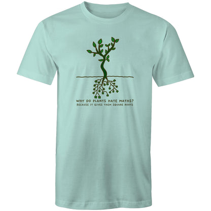 Square Roots - Mens T-Shirt Aqua Mens T-shirt Maths Plants Science