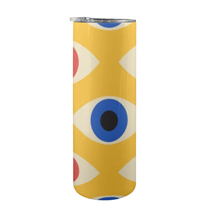 Eyes on Yellow - 20oz Tall Skinny Tumbler with Lid and Straw 20oz Tall Skinny Tumbler with Lid and Straw