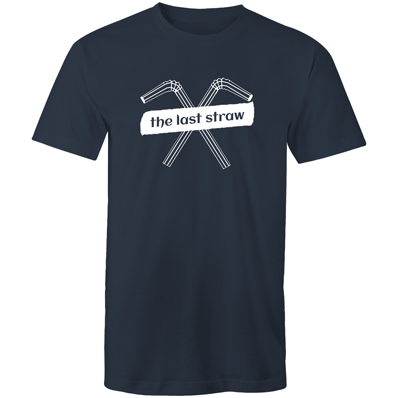 The Last Straw - Mens T-Shirt Navy Mens T-shirt Environment Mens