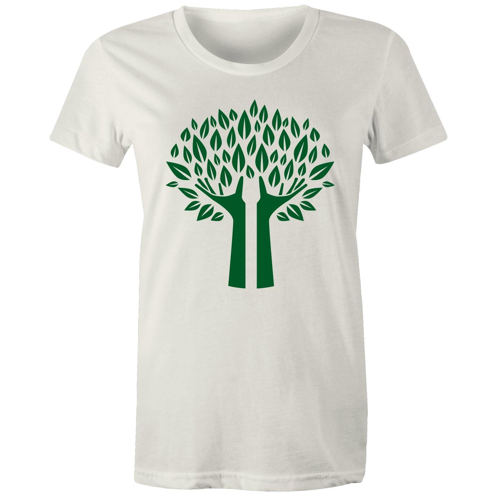 Green Tree - Women's Maple Tee Natural Womens T-shirt Environment Plants Womens