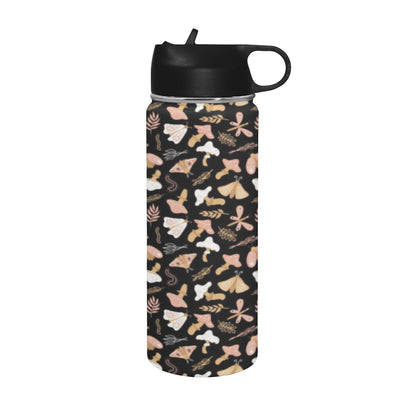 Magic Moth - Insulated Water Bottle with Straw Lid (18 oz) Insulated Water Bottle with Straw Lid