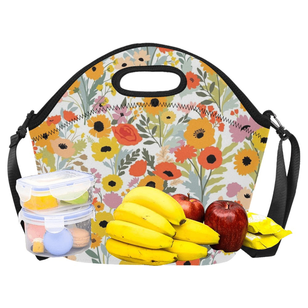 Fun Floral - Neoprene Lunch Bag/Large Neoprene Lunch Bag/Large Plants Printed Offshore