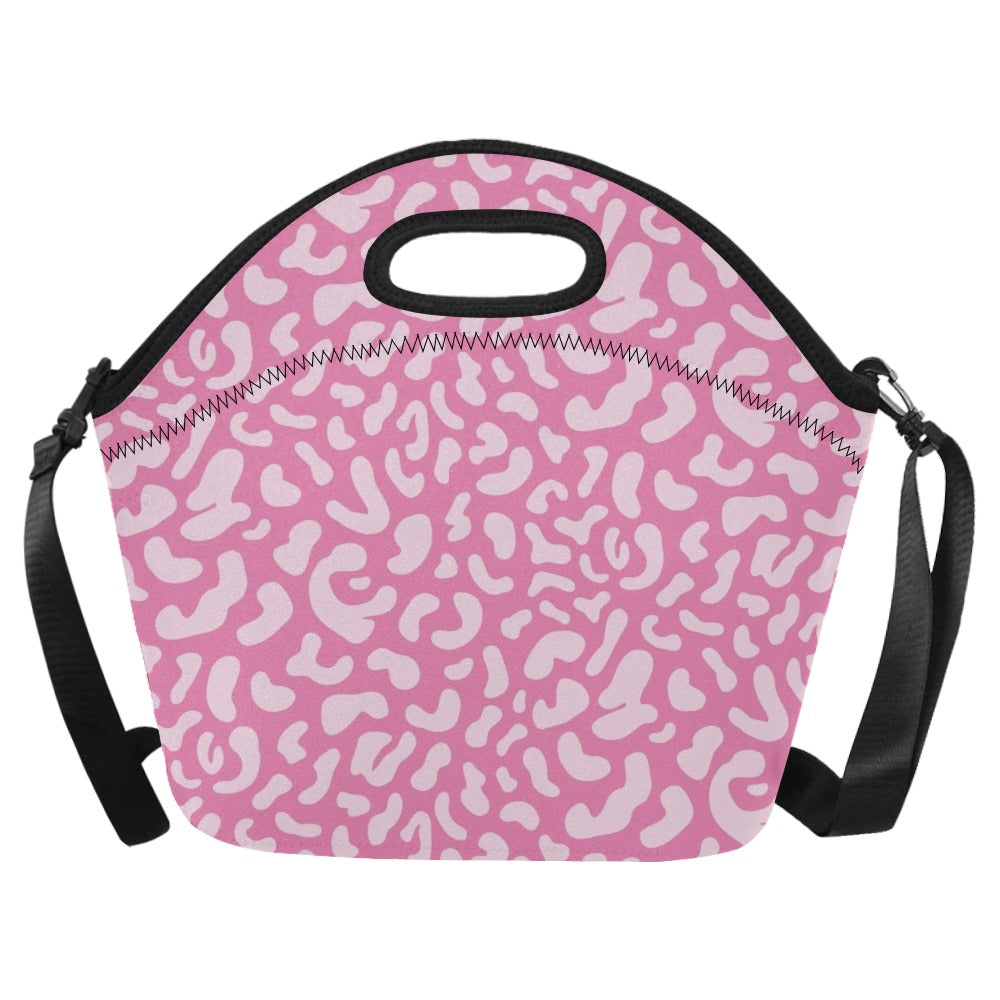 Pink Leopard - Neoprene Lunch Bag/Large Neoprene Lunch Bag/Large animal Printed Offshore