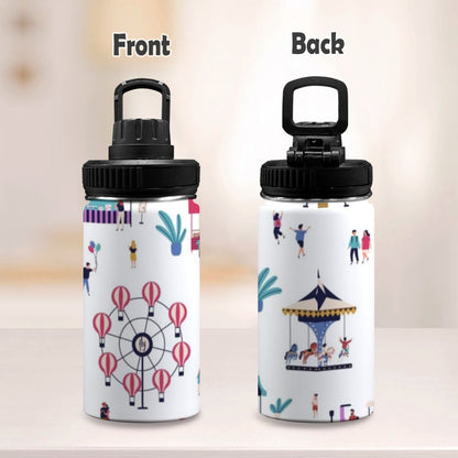 Carnival - Kids Water Bottle with Chug Lid (12 oz) Kids Water Bottle with Chug Lid Summer