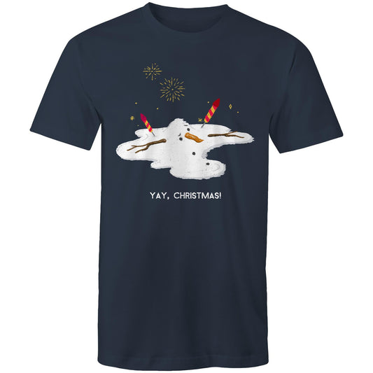 Yay, Christmas - Mens T-Shirt Navy Christmas Mens T-shirt Merry Christmas