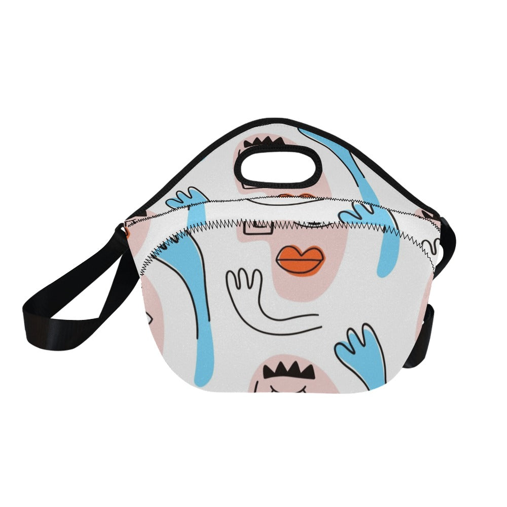 Faces - Neoprene Lunch Bag/Large Neoprene Lunch Bag/Large Printed Offshore