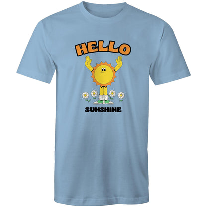 Hello Sunshine - Mens T-Shirt Carolina Blue Mens T-shirt Retro Summer