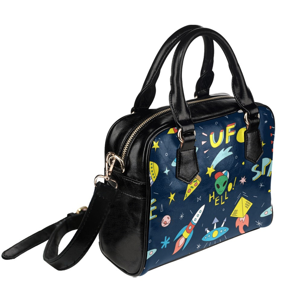 Hello Alien - Shoulder Handbag Shoulder Handbag Printed Offshore Sci Fi Space