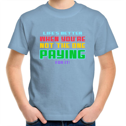 Life's Better - Kids Youth Crew T-Shirt Carolina Blue Kids Youth T-shirt