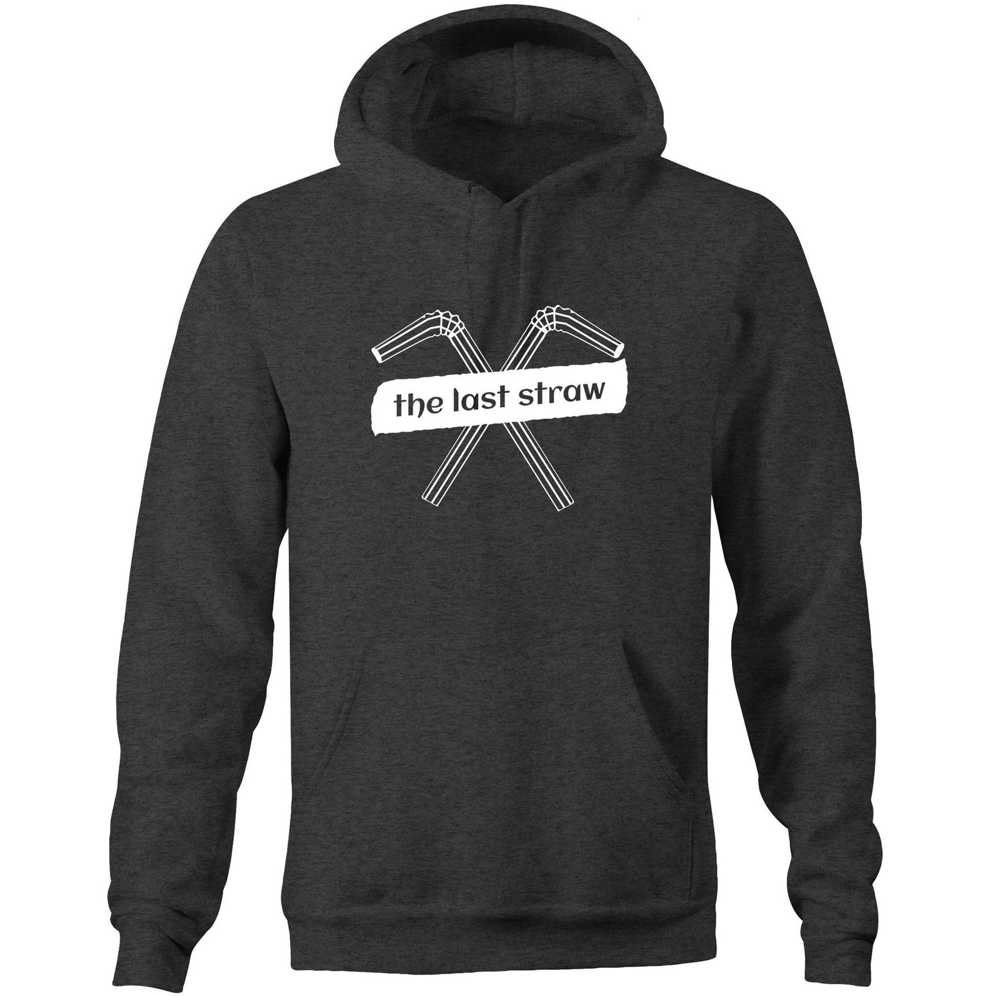 The Last Straw - Pocket Hoodie Sweatshirt Asphalt Marle Hoodie Environment Mens Womens