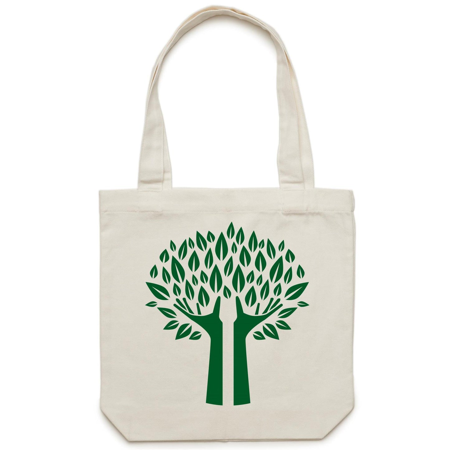 Green Tree - Canvas Tote Bag Cream One-Size Tote Bag Environment Plants