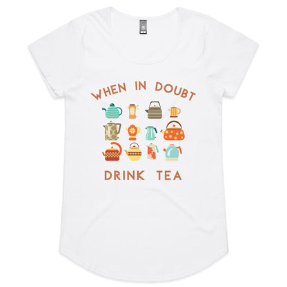 Drink Tea - Womens Scoop Neck T-Shirt White Womens Scoop Neck T-shirt Tea Womens