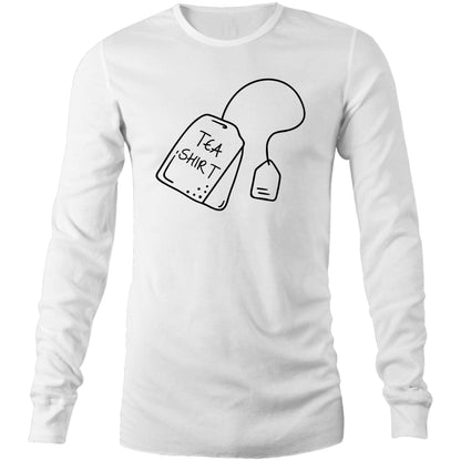 Tea Shirt - Long Sleeve T-Shirt White Unisex Long Sleeve T-shirt Mens Tea Womens