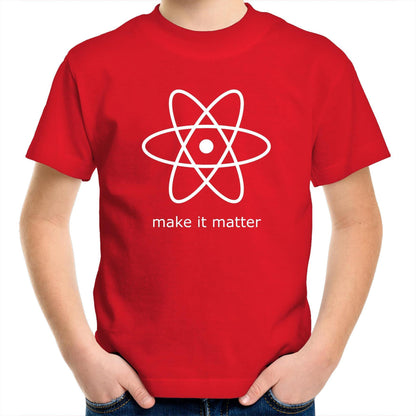 Make It Matter - Kids Youth Crew T-Shirt Red Kids Youth T-shirt Science