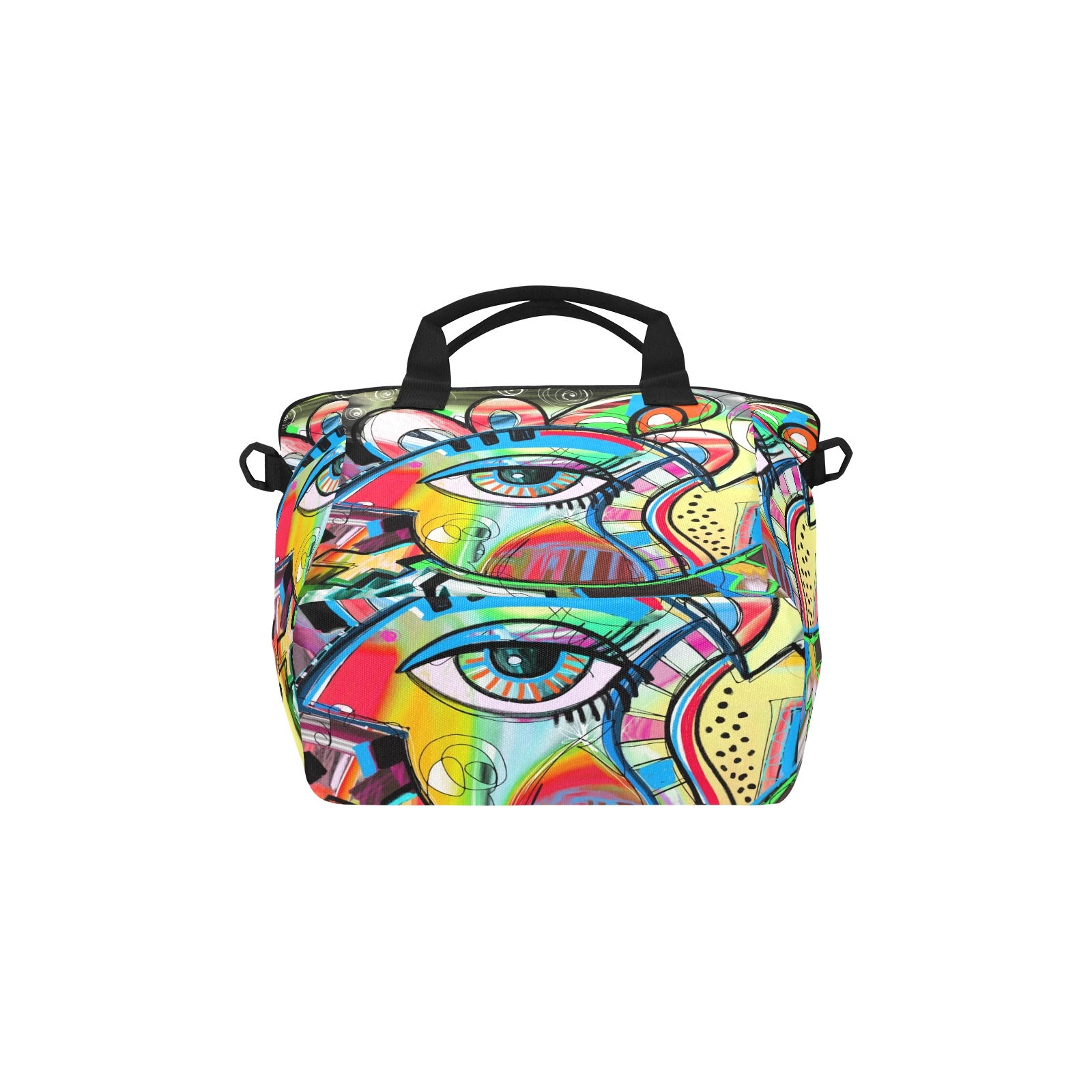 Graffiti Bird - Tote Bag with Shoulder Strap Nylon Tote Bag