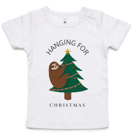 Hanging For Christmas - Baby T-shirt White Christmas Baby T-shirt Merry Christmas