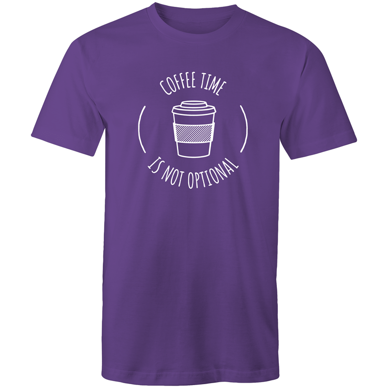 Coffee Time - Mens T-Shirt Purple Mens T-shirt Coffee Funny Mens