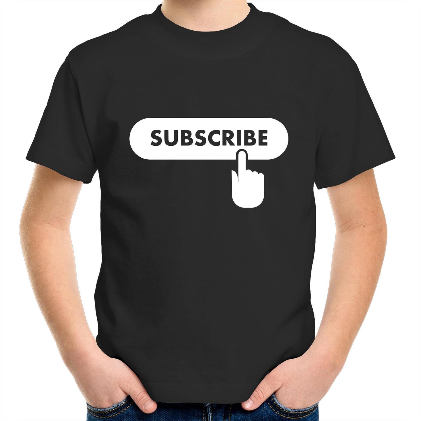 Subscribe - Kids Youth Crew T-Shirt Black Kids Youth T-shirt Funny