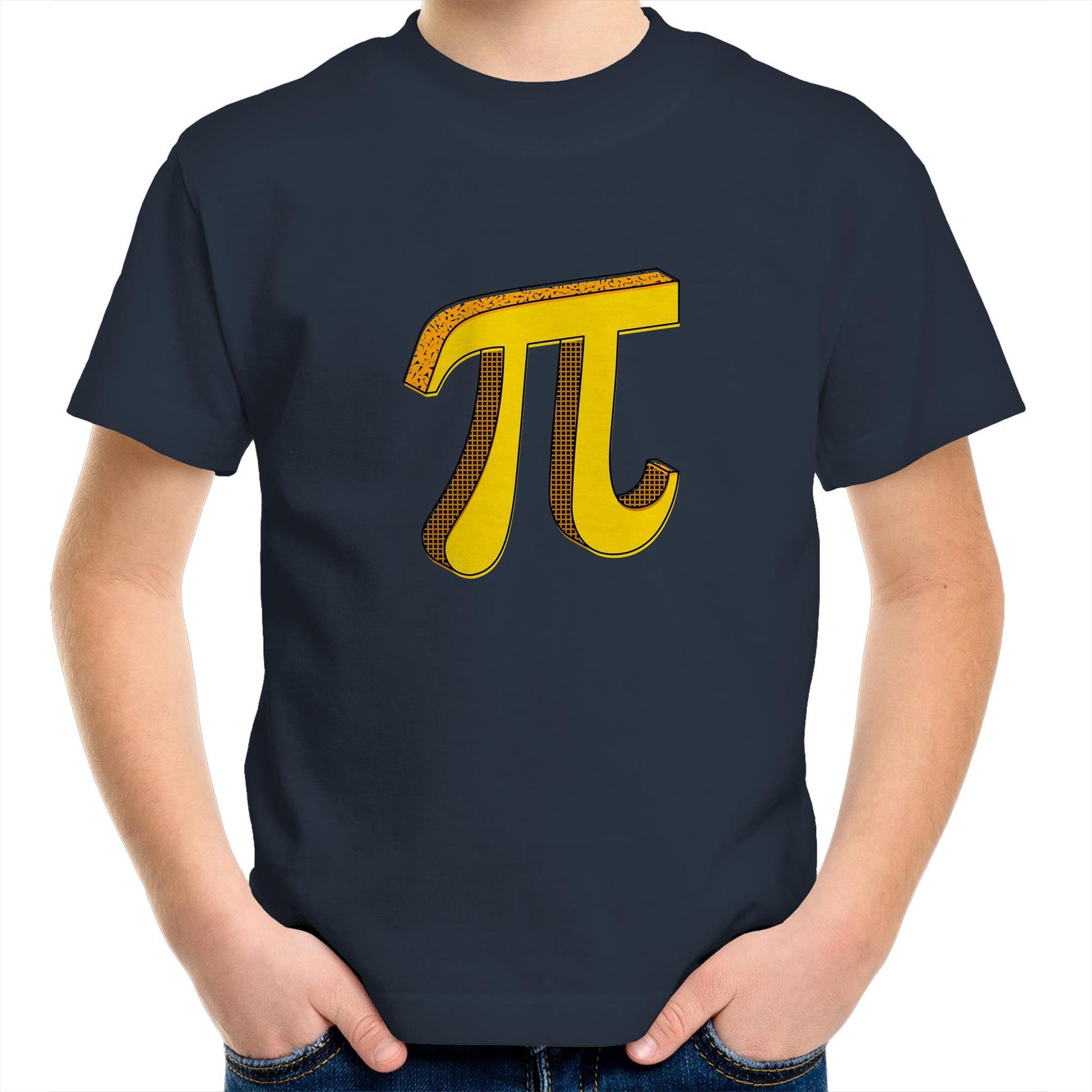 Pi - Kids Youth Crew T-Shirt Navy Kids Youth T-shirt Maths Science