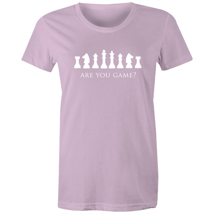 Are You Game - Women's T-shirt Lavender Womens T-shirt Games Womens