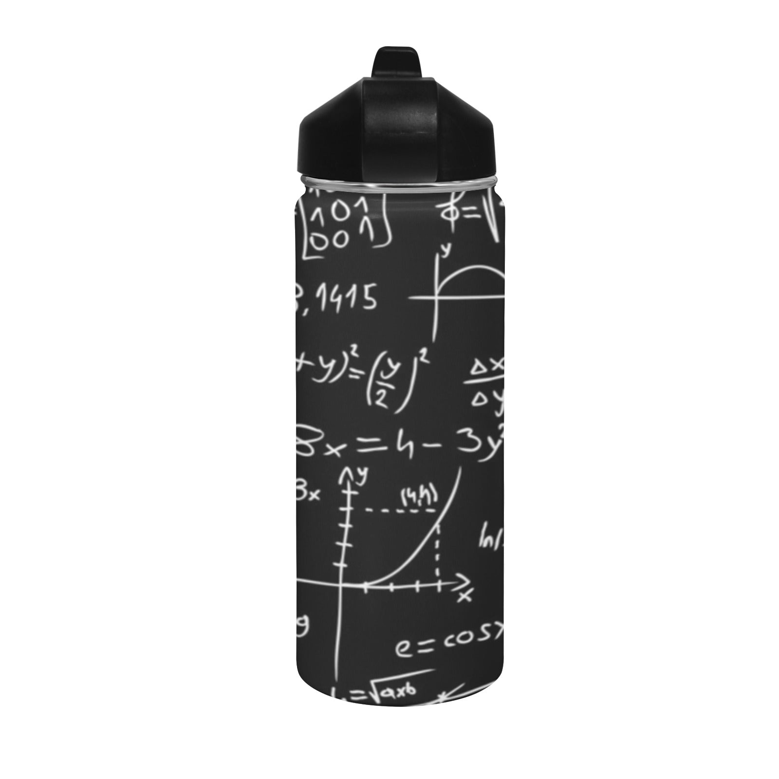 Equations Insulated Water Bottle with Straw Lid (18 oz) Insulated Water Bottle with Straw Lid Printed Offshore