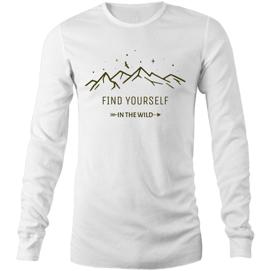 Find Yourself In The Wild - Long Sleeve T-Shirt White Unisex Long Sleeve T-shirt Mens Womens