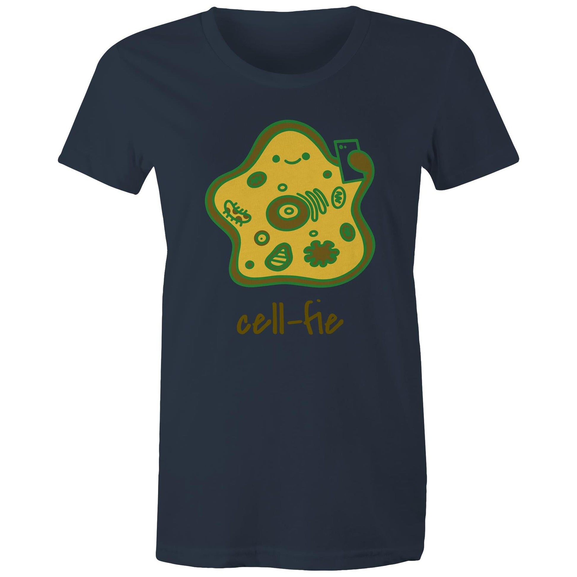 Cell-fie - Womens T-shirt Navy Womens T-shirt Science