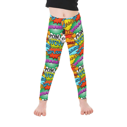 Comic Book 2 - Kid's Ankle Length Leggings Kids Leggings Printed Offshore