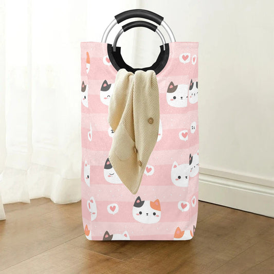 Pink Cats - Square Laundry Bag Square Laundry Bag Printed Offshore