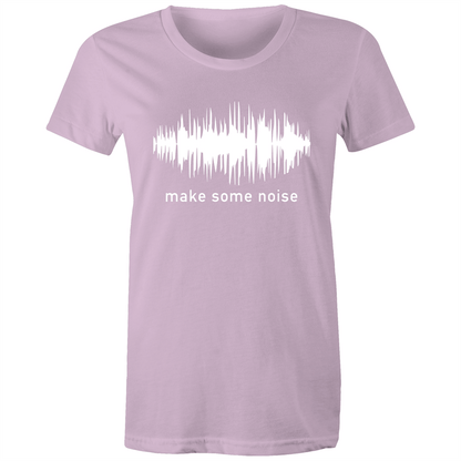 Make Some Noise - Women's T-shirt Lavender Womens T-shirt Music Womens