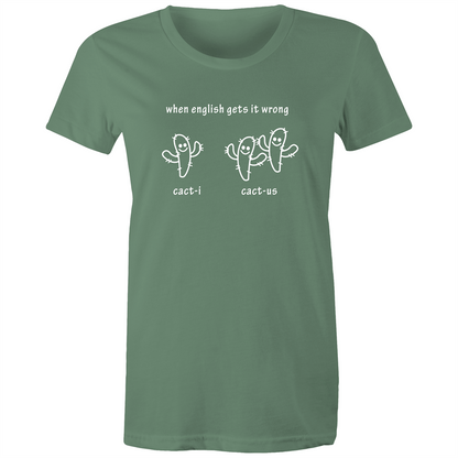 Cacti Cactus - Women's T-shirt Sage Womens T-shirt Funny Plants Womens