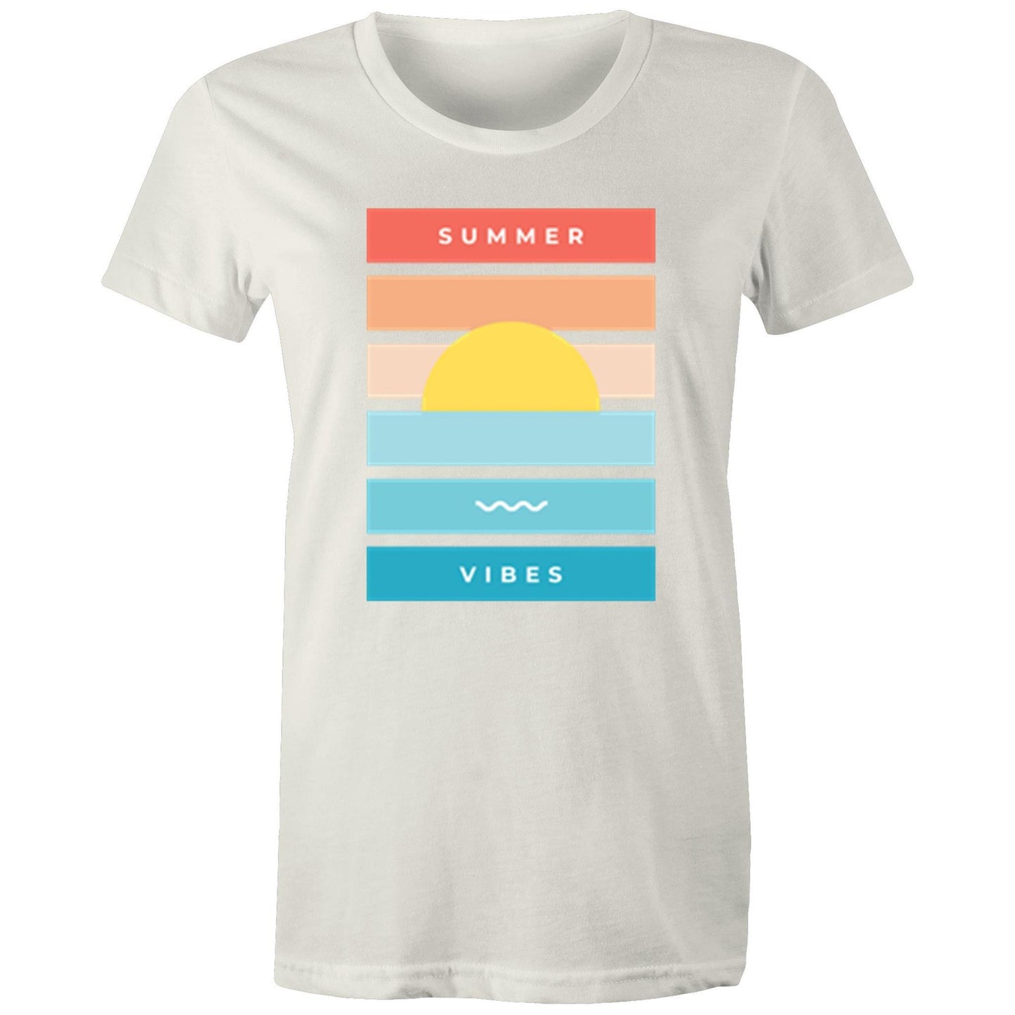 Summer Vibes - Women's T-shirt Natural Womens T-shirt Retro Summer Womens