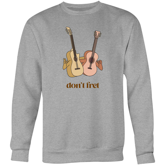 Don't Fret - Crew Sweatshirt Grey Marle Sweatshirt Music
