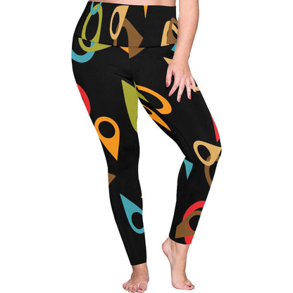 Where Am I Women's Plus Size High Waist Leggings Women's Plus Size High Waist Leggings