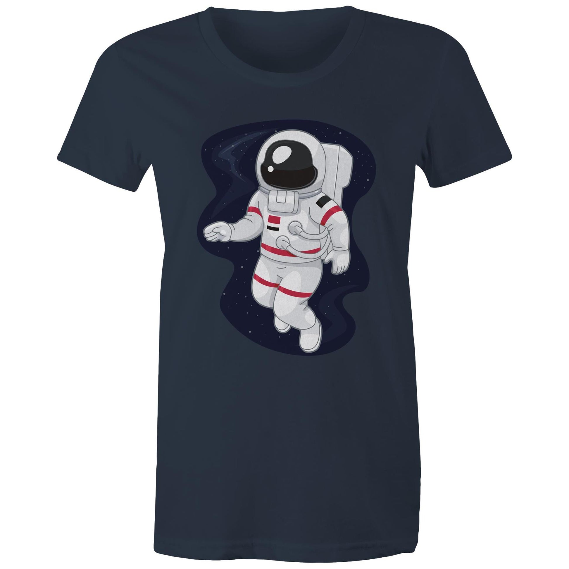 Astronaut - Womens T-shirt Navy Womens T-shirt Space Womens