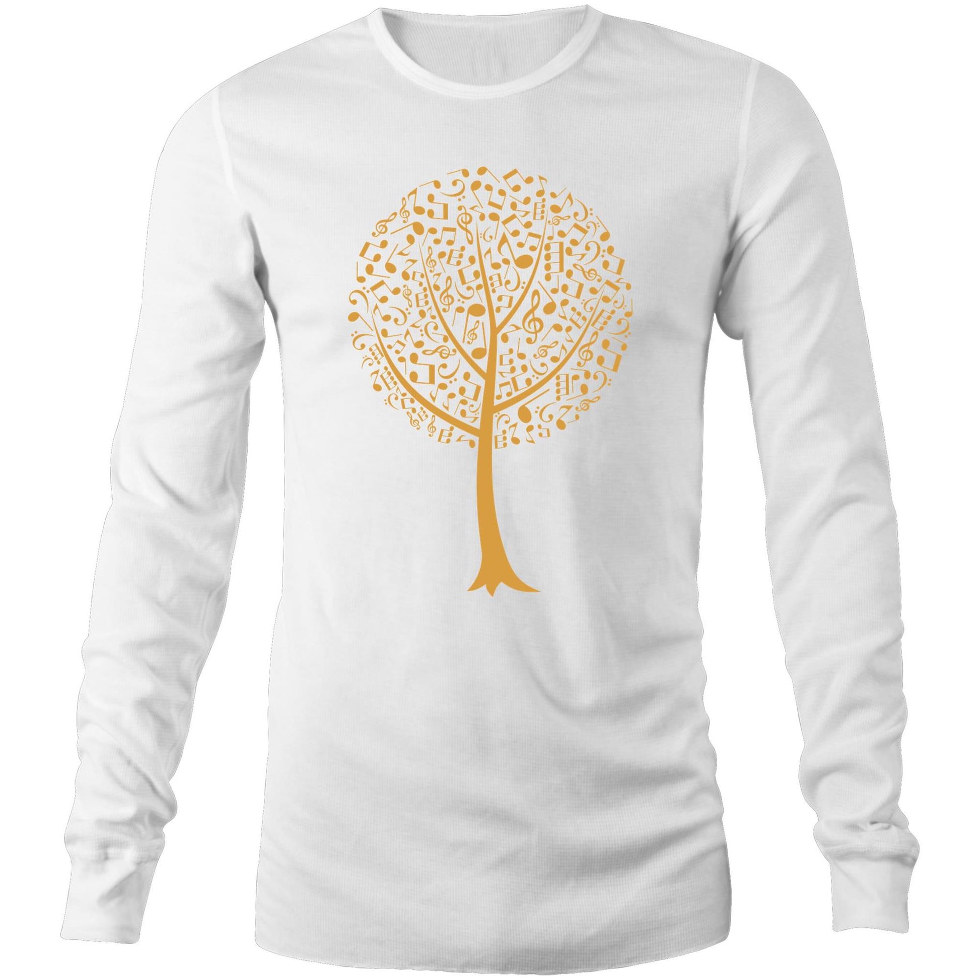 Music Tree - Long Sleeve T-Shirt White Unisex Long Sleeve T-shirt Mens Music Plants Womens