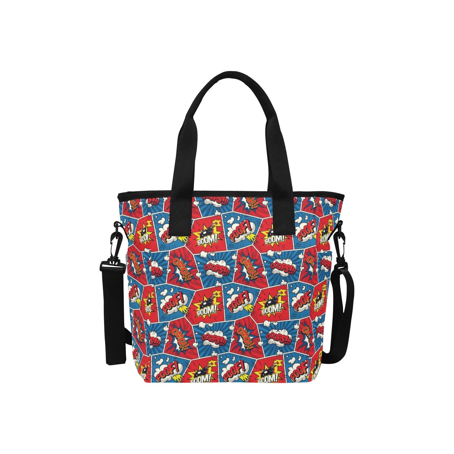 Comic Book Pop - Tote Bag with Shoulder Strap Nylon Tote Bag